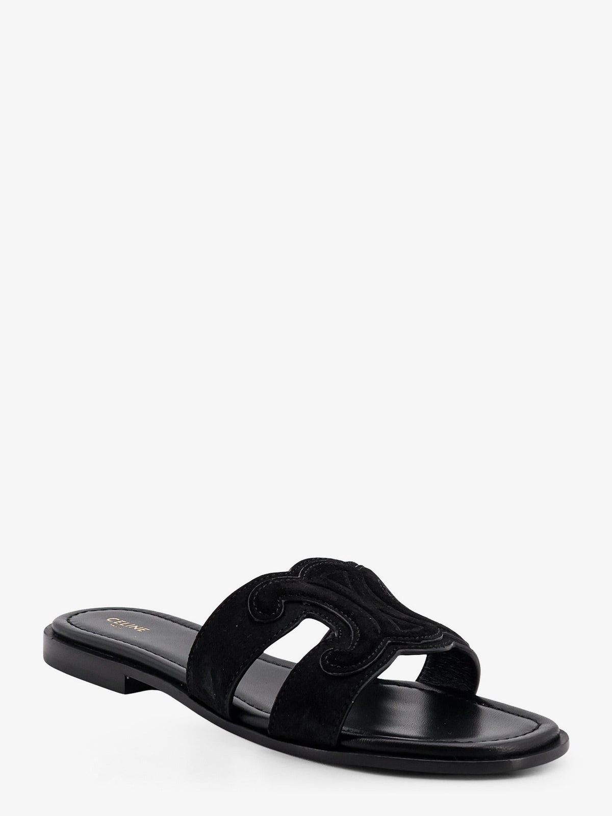 Celine Women's Marina Suede Sandals Black, view 2