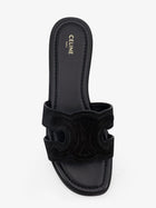Celine Women's Marina Suede Sandals Black, view 5