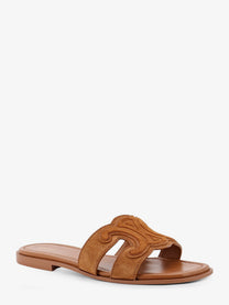 Celine Women's Marina Suede Sandals CINAMMON