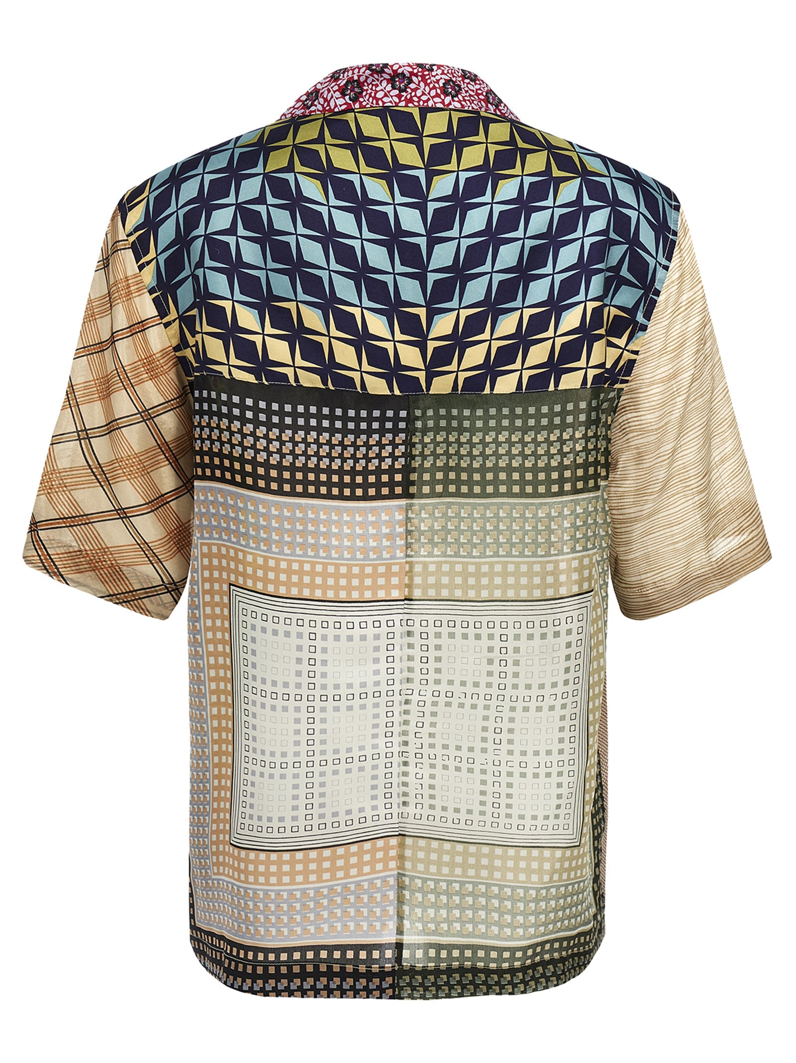 MARINE SERRE - MARINE SERRE - ’Regenerated Silk Scarves Bowling’ shirt - Women’s Tops