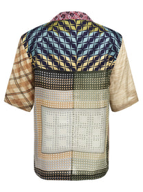 MARINE SERRE - MARINE SERRE - ’Regenerated Silk Scarves Bowling’ shirt - Women’s Tops