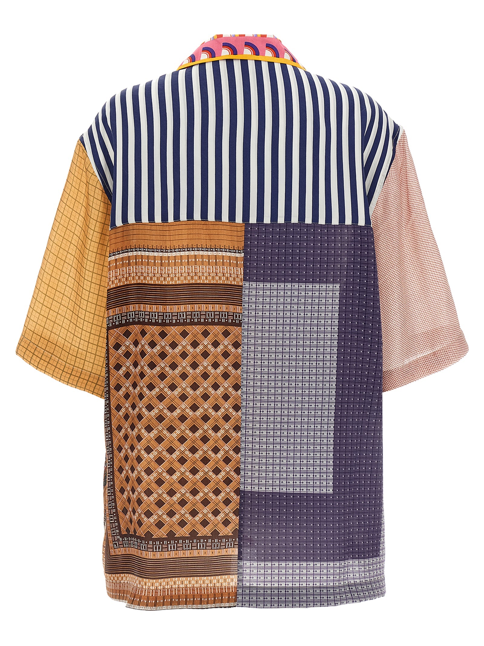 MARINE SERRE - MARINE SERRE - ’Regenerated Silk Scarves Bowling’ shirt - Women’s Tops