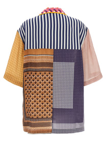 MARINE SERRE - MARINE SERRE - ’Regenerated Silk Scarves Bowling’ shirt - Women’s Tops