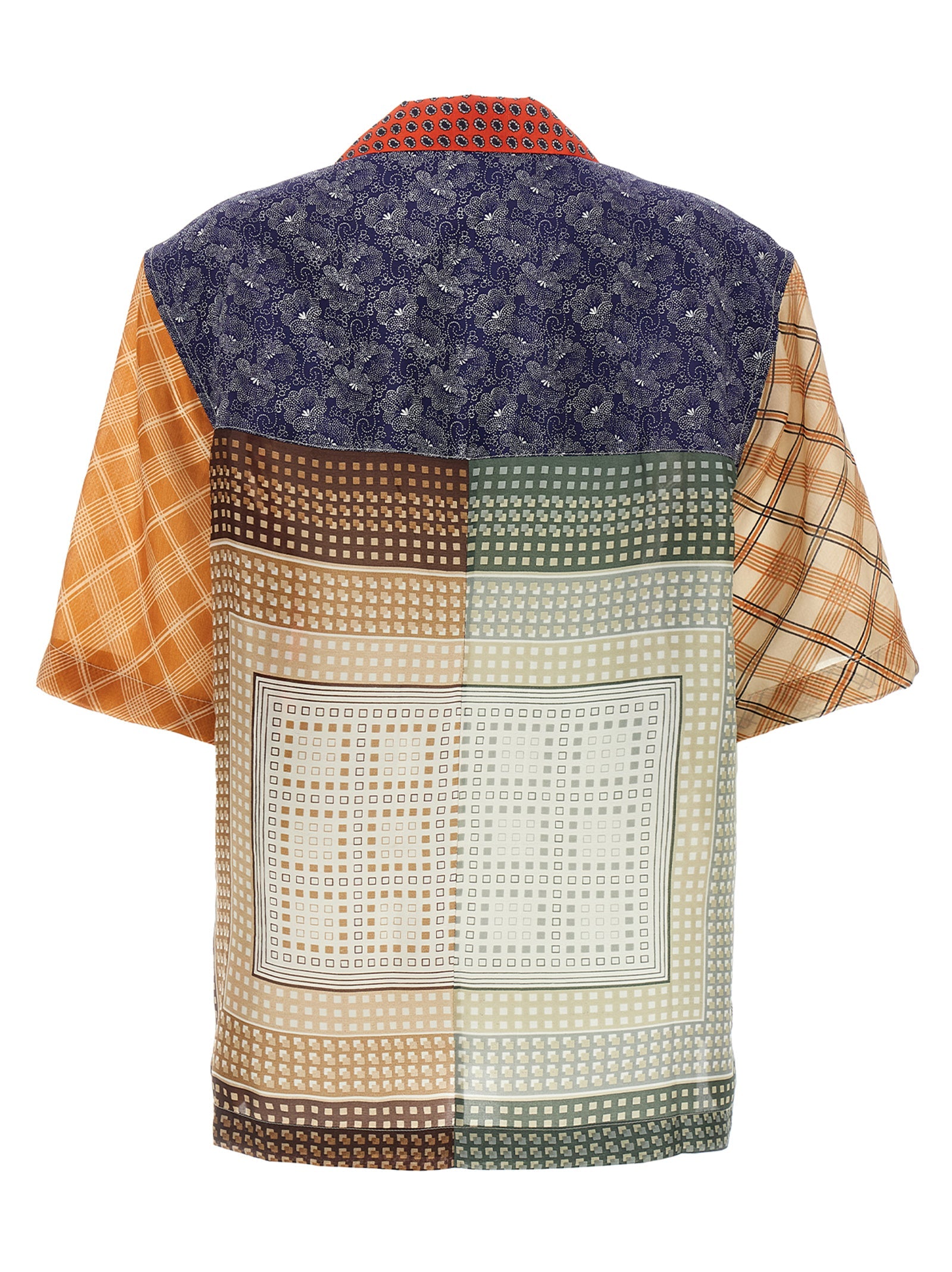 MARINE SERRE - MARINE SERRE - ’Regenerated Silk Scarves Bowling’ shirt - Women’s Tops