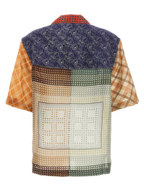 MARINE SERRE - MARINE SERRE - ’Regenerated Silk Scarves Bowling’ shirt - Women’s Tops
