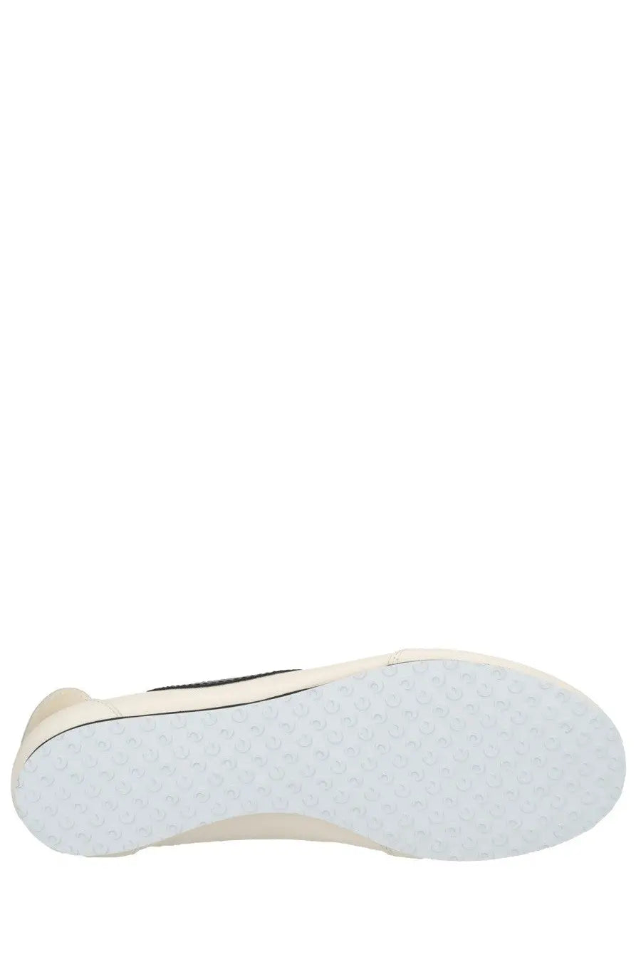 White rubber sole with subtle texture and thin black edge line on marine serre men’s astra sneaker white