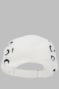 Marine Serre men’s white baseball cap with black crescent moon patterns perfect for casual wear