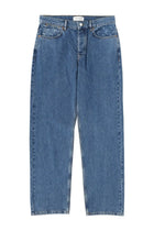 Marine Serre Men's Moon Waxed Jeans Blue