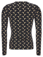 Marine Serre Moon Printed Jersey Shirt Black, view 2