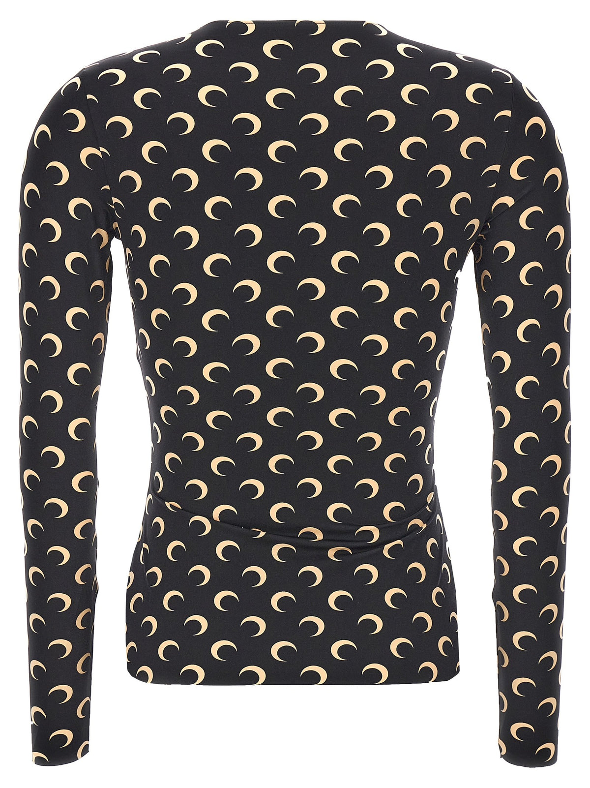 Marine Serre Moon Printed Jersey Shirt Black, view 2