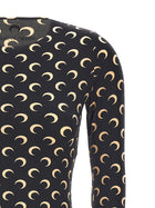Marine Serre Moon Printed Jersey Shirt Black, view 3