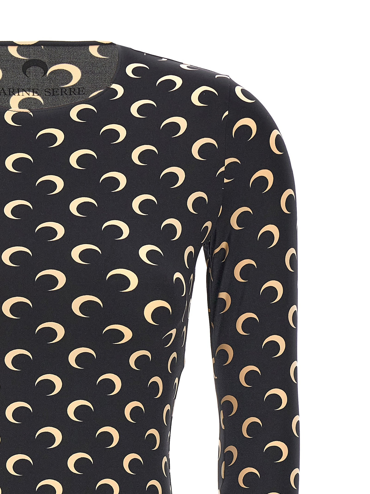 Marine Serre Moon Printed Jersey Shirt Black, view 3