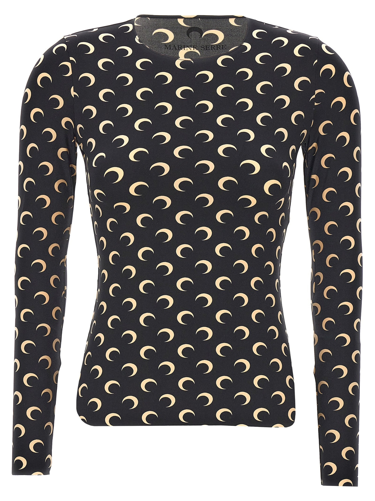 Marine Serre Moon Printed Jersey Shirt Black
