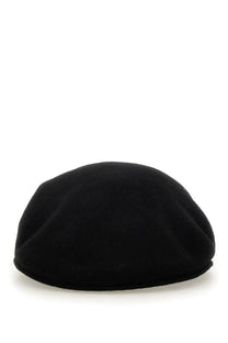 Marine serre women’s cap black made of black felt with a soft rounded crown and slightly folded brim