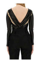 Marine Serre Women's Draped Bodysuit Black, view 3