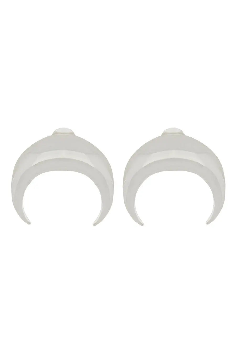 Marine Serre Women's Moon Earrings Silver