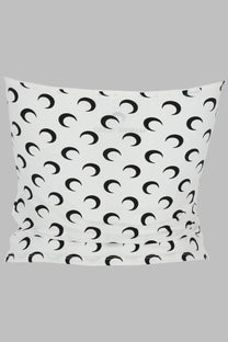 Marine serre women’s white top bustier with black crescent moon pattern on soft pillowcase fabric