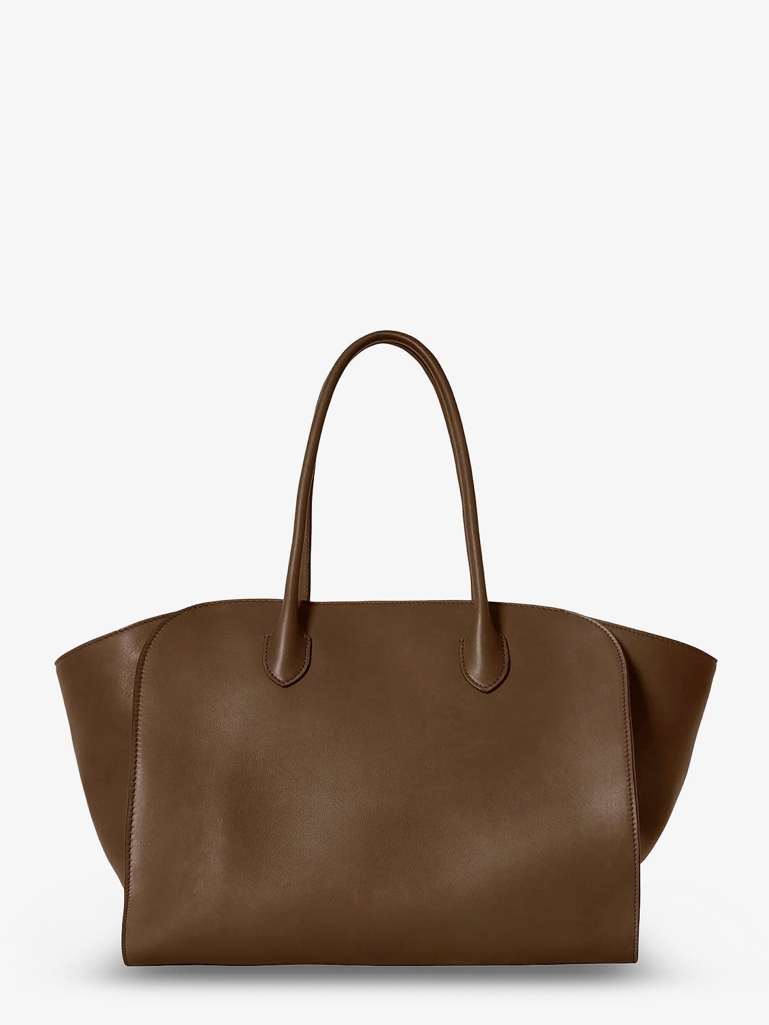 The Row Women's Marlo Leather Shoulder Bag Brown
