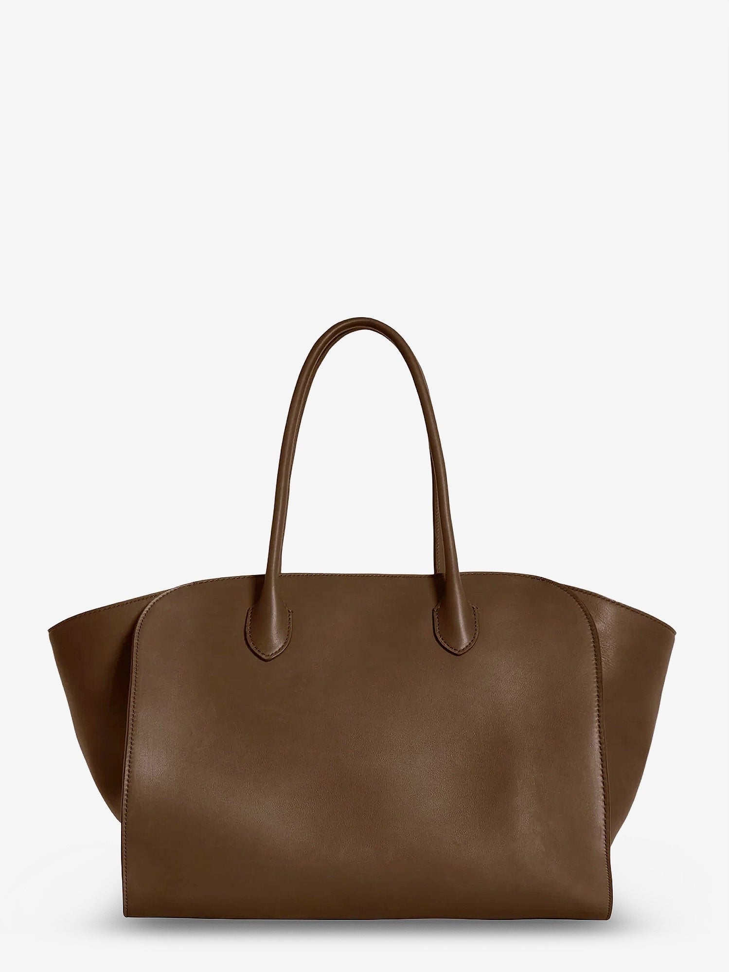 The Row Women's Marlo Leather Shoulder Bag Brown