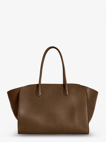 The Row Women's Marlo Leather Shoulder Bag Brown