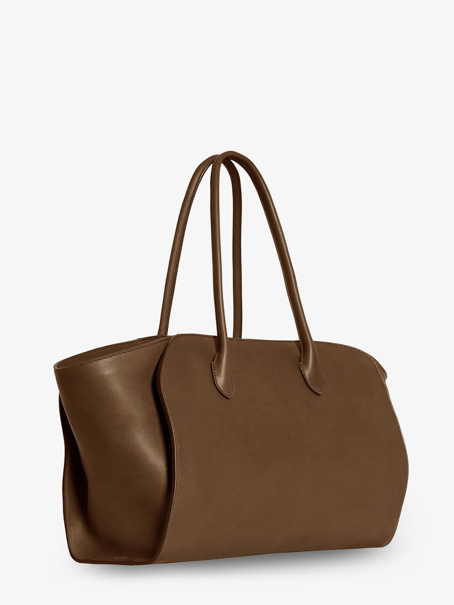 The Row Women's Marlo Leather Shoulder Bag Brown