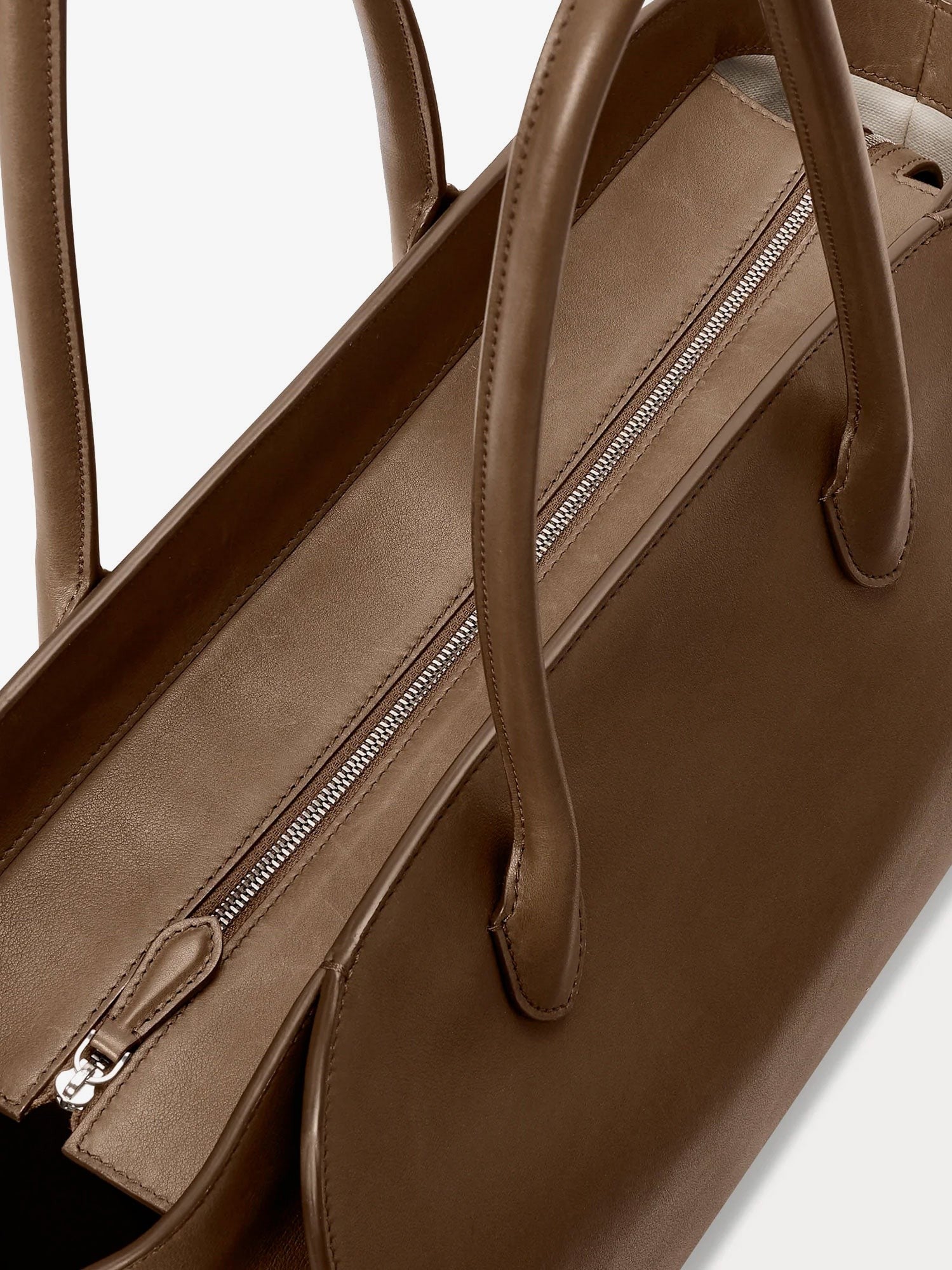 The Row Women's Marlo Leather Shoulder Bag Brown