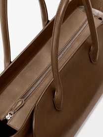 The Row Women's Marlo Leather Shoulder Bag Brown