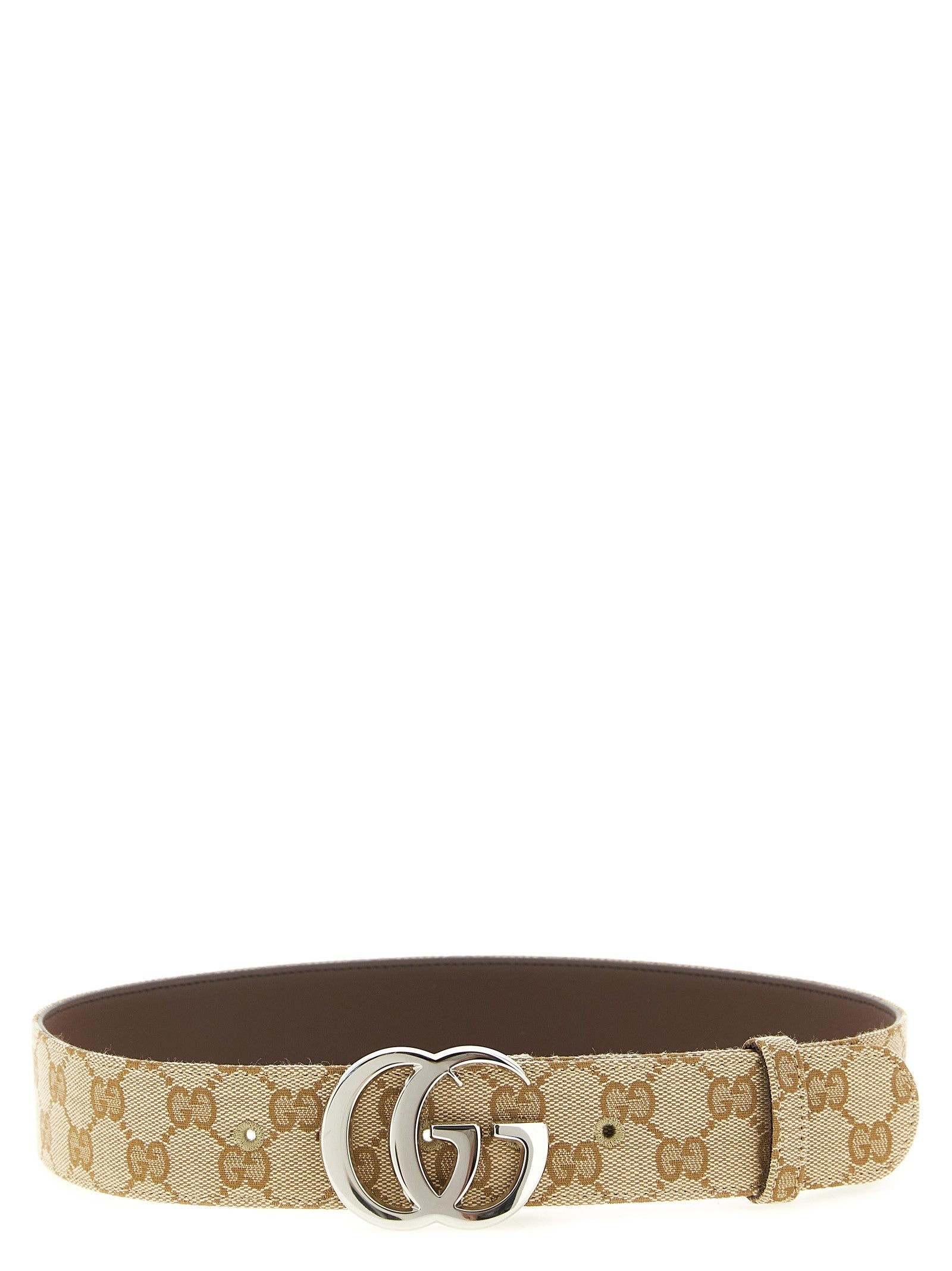 Gucci Men's GG Fabric Belt Beige