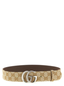 Gucci Men's GG Fabric Belt Beige