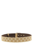 Gucci Men's GG Fabric Belt Beige, view 2