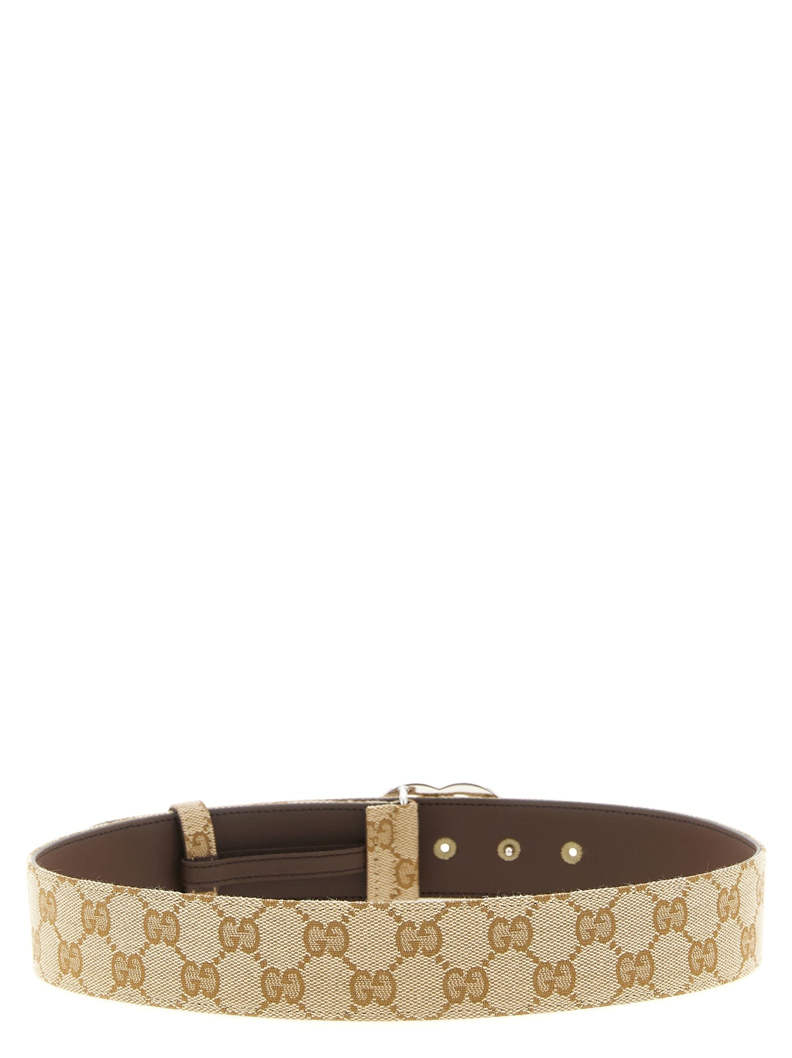 Gucci Men's GG Fabric Belt Beige