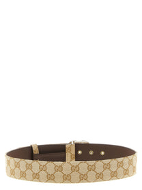 Gucci Men's GG Fabric Belt Beige
