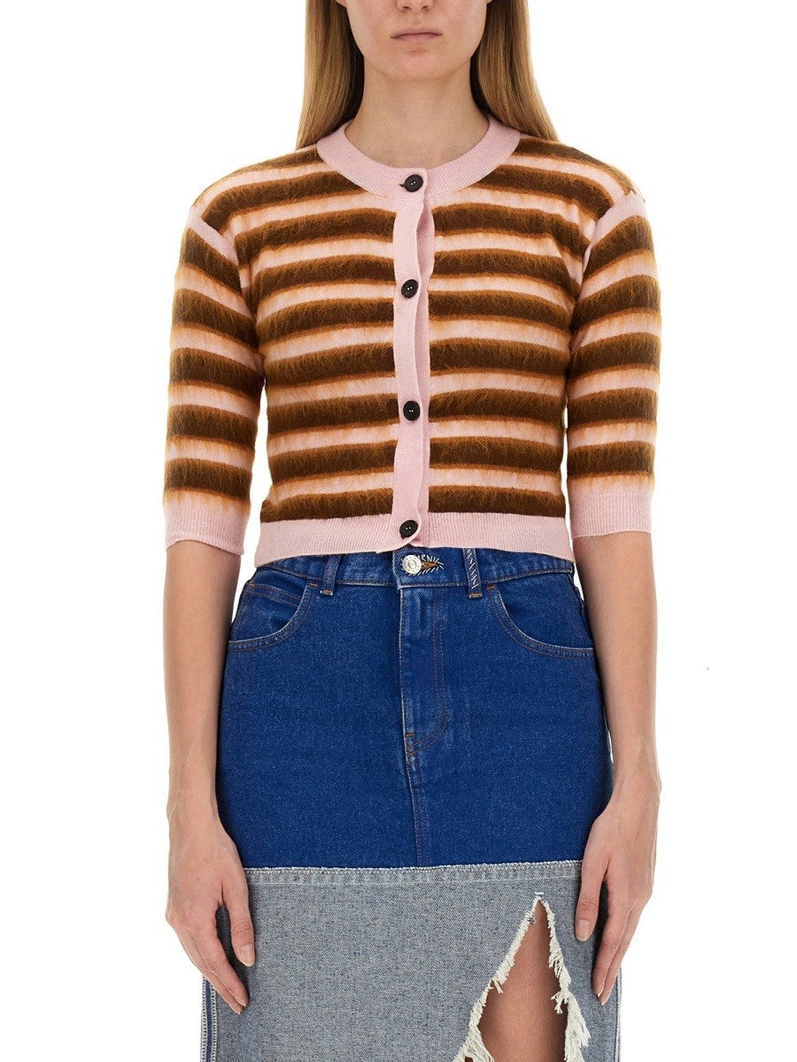 Marni - Marni Cardigan With Stripe Pattern - Woman-&gt;Clothing-&gt;Sweaters