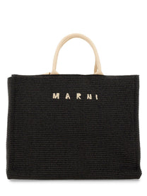 Marni - Marni Large Raffia Effect Fabric Tote Bag - Woman-&gt;Bags-&gt;Handbags