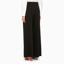 Marni - Marni Black wool palazzo trousers - Trousers
