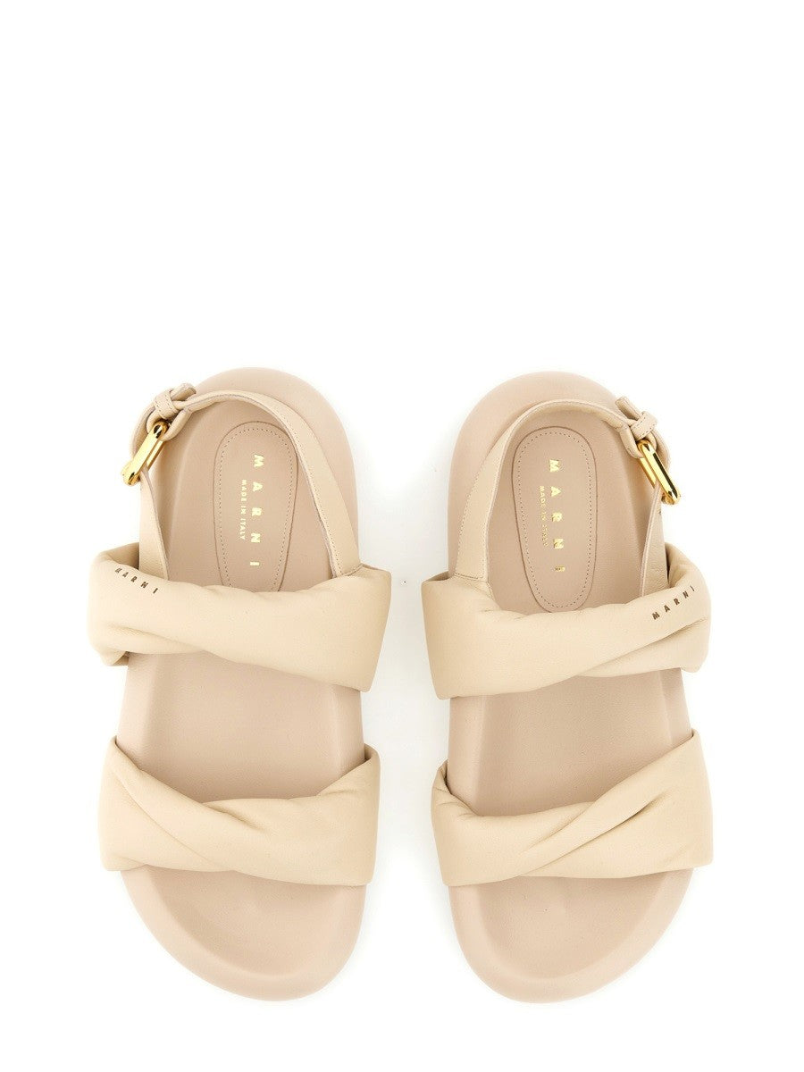 Marni - Marni Leather Sandal - Woman-&gt;FOOTWEAR-&gt;SANDALS