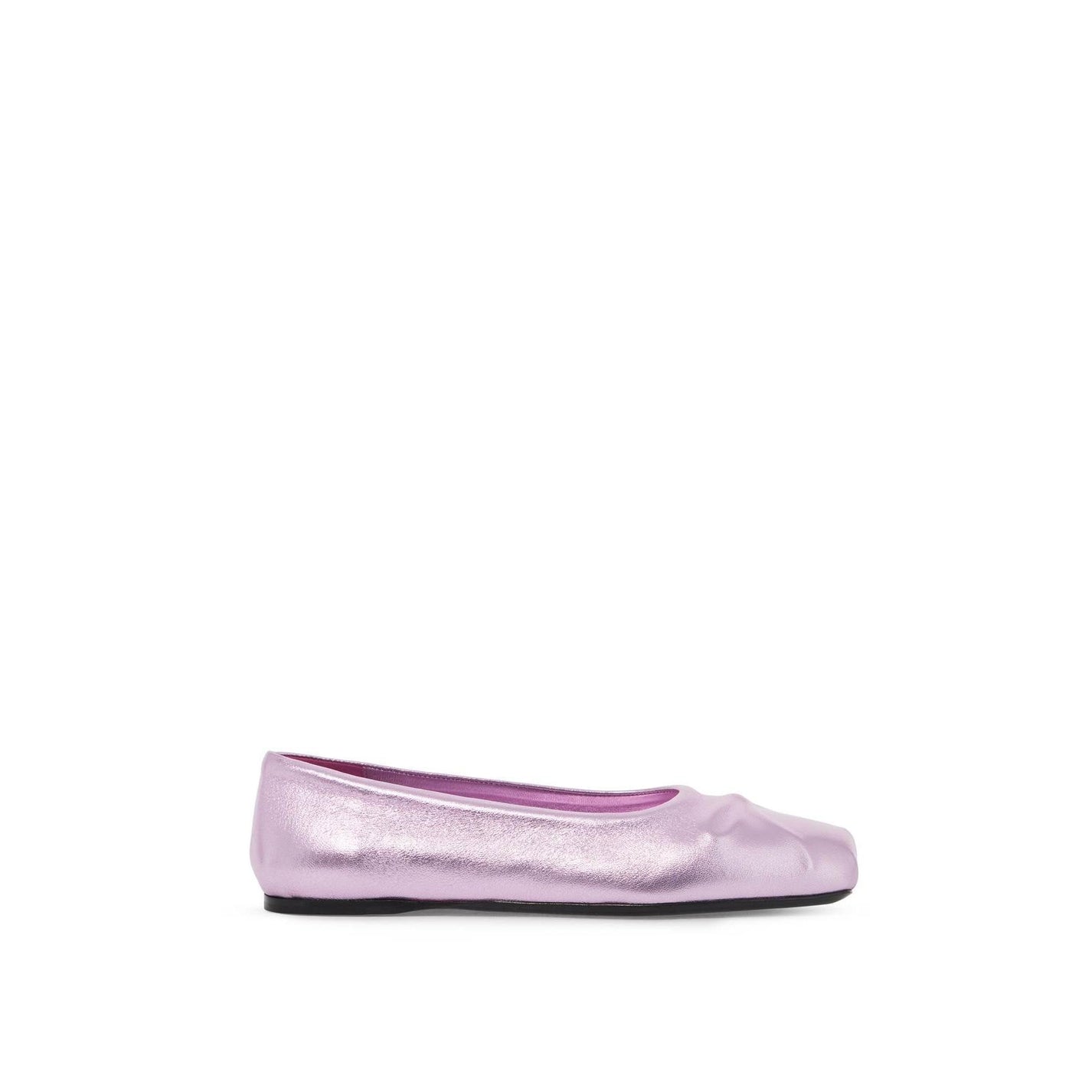 Marni - Marni ’metallic leather little bow baller - Flat Shoes