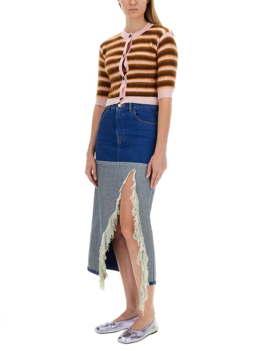 Marni - Marni Cardigan With Stripe Pattern - Woman-&gt;Clothing-&gt;Sweaters