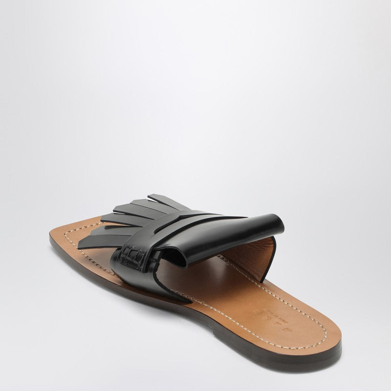 Marni - Marni Black leather Bambi sandal - Slippers &amp; Flip-flops