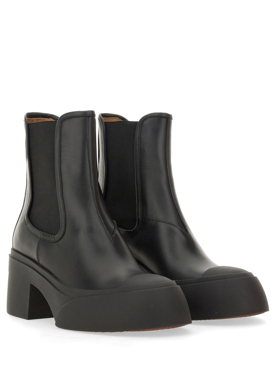 Marni - Marni Leather Boot - Woman-&gt;FOOTWEAR-&gt;BOOTS