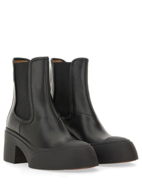 Marni - Marni Leather Boot - Woman-&gt;FOOTWEAR-&gt;BOOTS