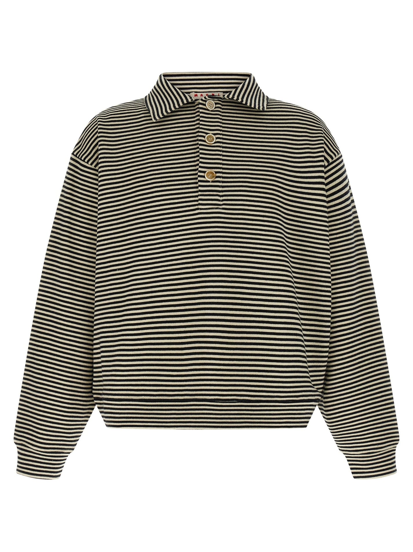 MARNI - MARNI - Striped polo sweatshirt - Men’s Sweatshirts