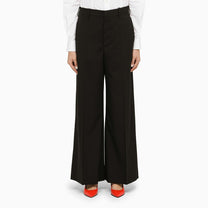 Marni - Marni Black wool palazzo trousers - Trousers