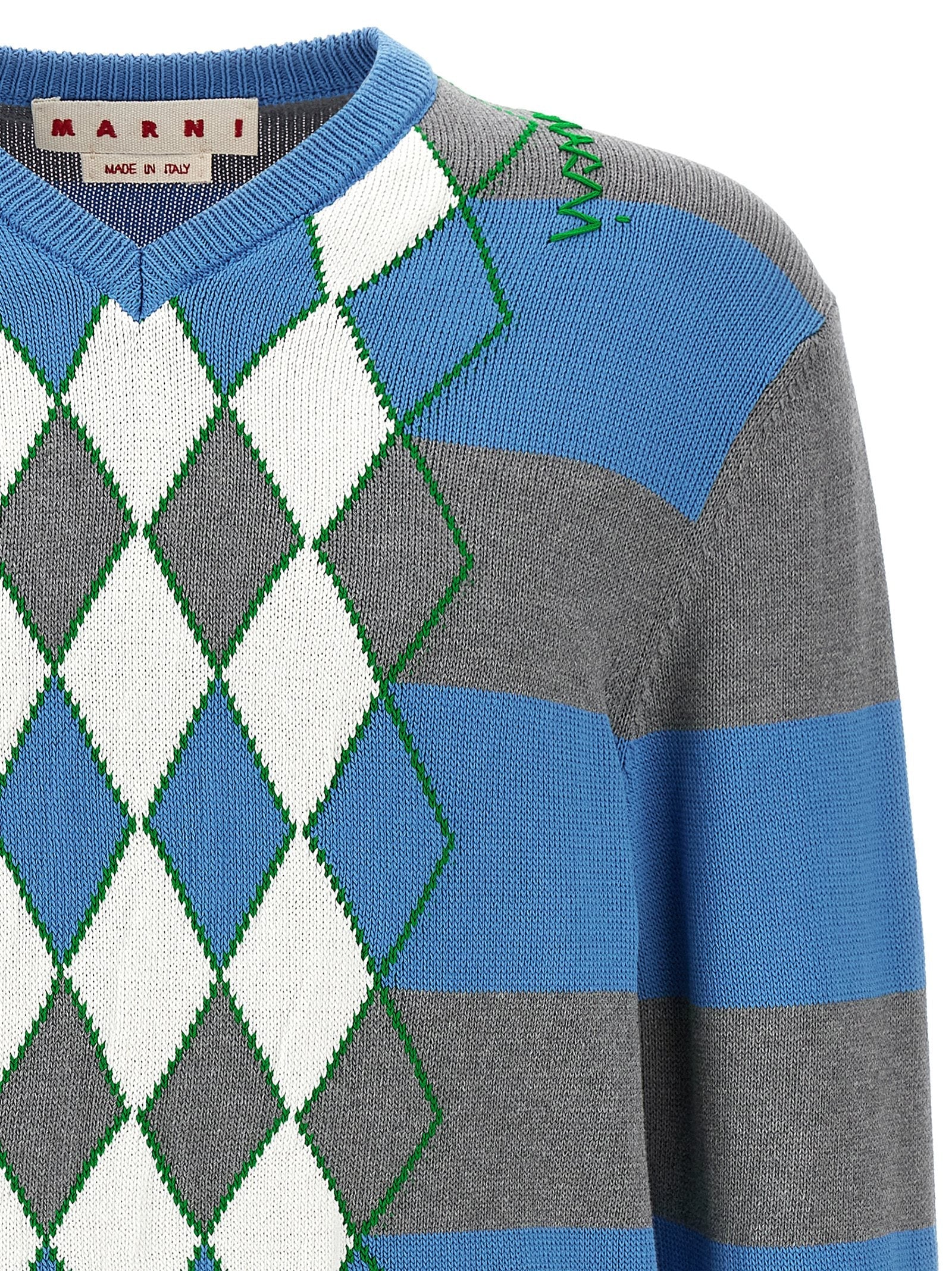 MARNI - MARNI - ’Argyle’ sweater - Men’s Knitwear