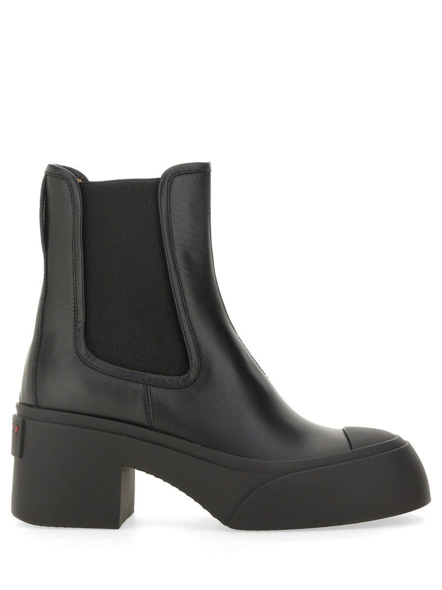 Marni - Marni Leather Boot - Woman-&gt;FOOTWEAR-&gt;BOOTS