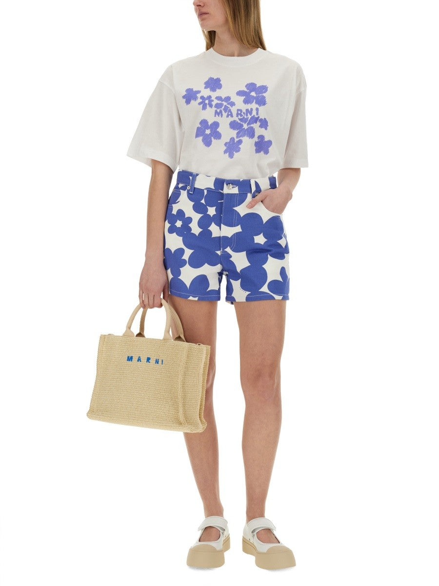 Marni - Marni ’Boxy’ T Shirt With Print - Woman-&gt;Clothing-&gt;t-shirts