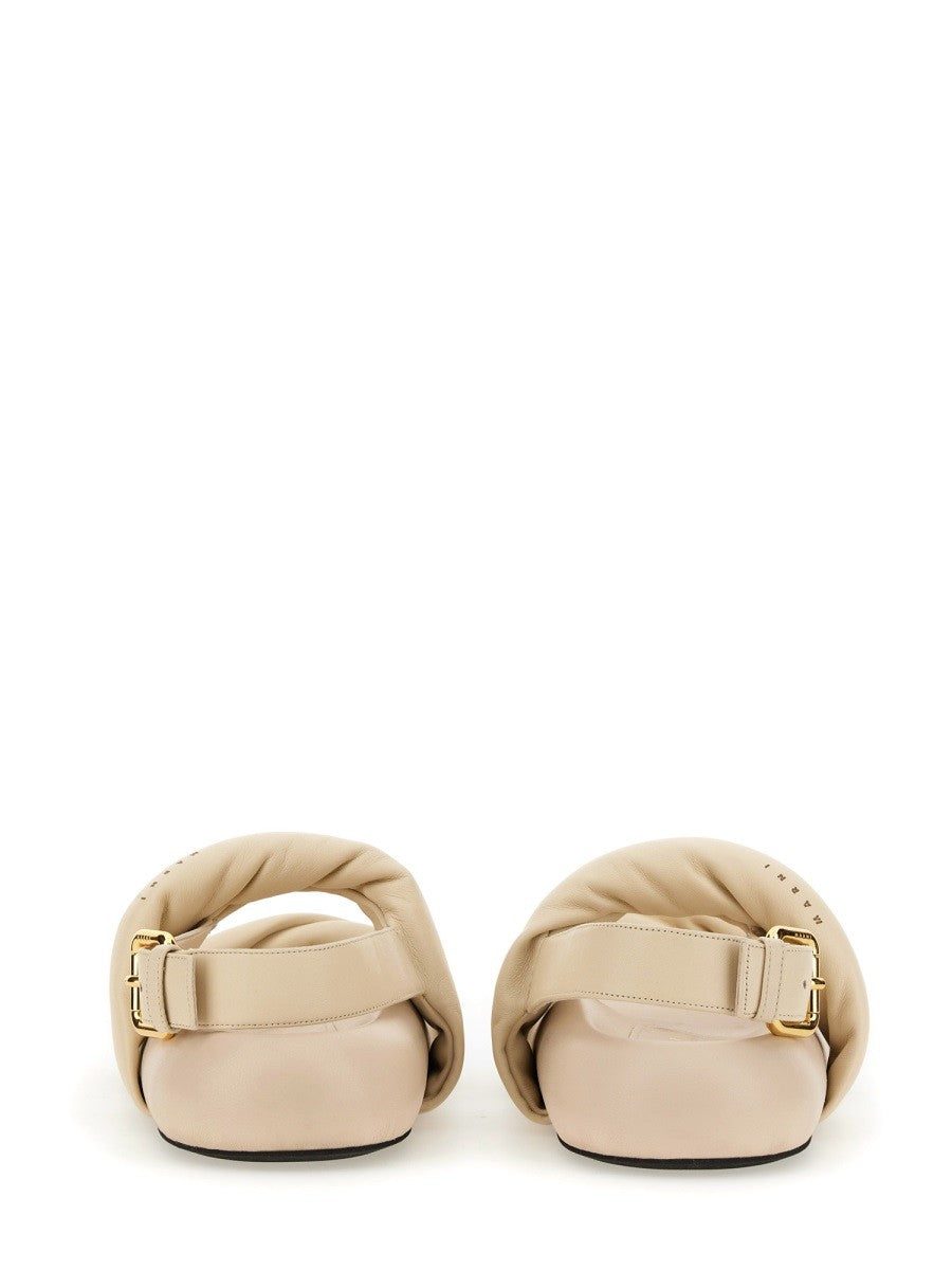 Marni - Marni Leather Sandal - Woman-&gt;FOOTWEAR-&gt;SANDALS