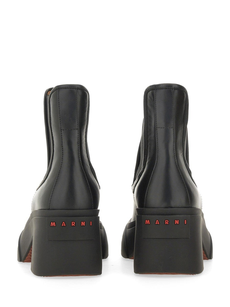 Marni - Marni Leather Boot - Woman-&gt;FOOTWEAR-&gt;BOOTS