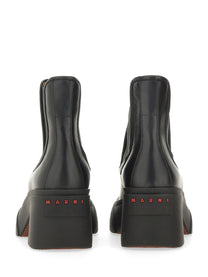 Marni - Marni Leather Boot - Woman-&gt;FOOTWEAR-&gt;BOOTS