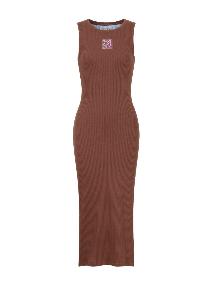Marni Women's Marni Frame Midi Dress Brown